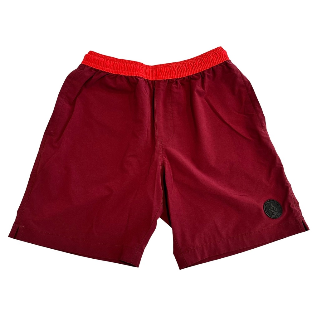 Chubbies Two Tones 7" Inseam Shorts Mens Small Burgandy Gym Swim 4 Way Stretch